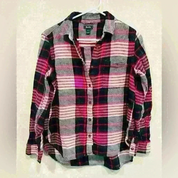 🔥Roots flannel bottom down shirt🔥 - Picture 1 of 7